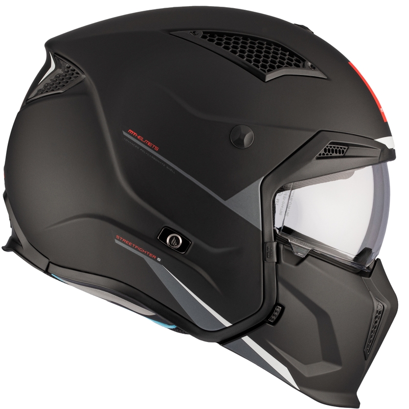 Otvorena kaciga s maskom MT Streetfighter SV S Solid A1 crna mat