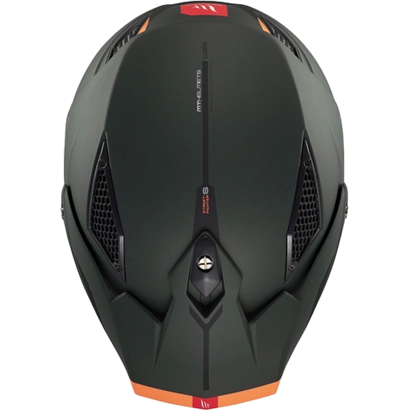 Otvorena kaciga s maskom MT Streetfighter SV S Solid A6 mat zelena