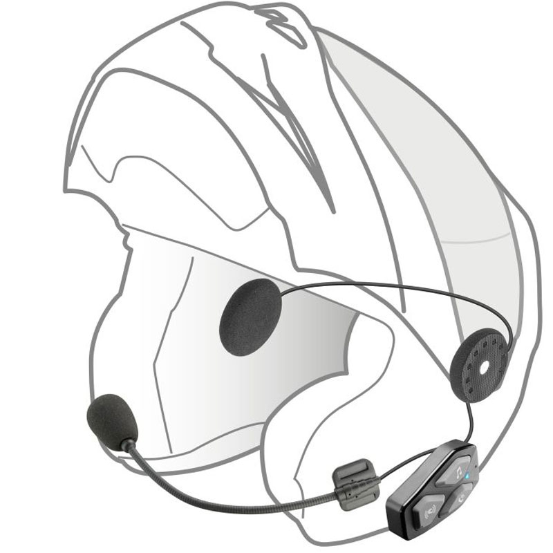 Bluetooth slušalice za zatvorene i otvorene kacige Interphone U-COM3 s HD zvučnicima