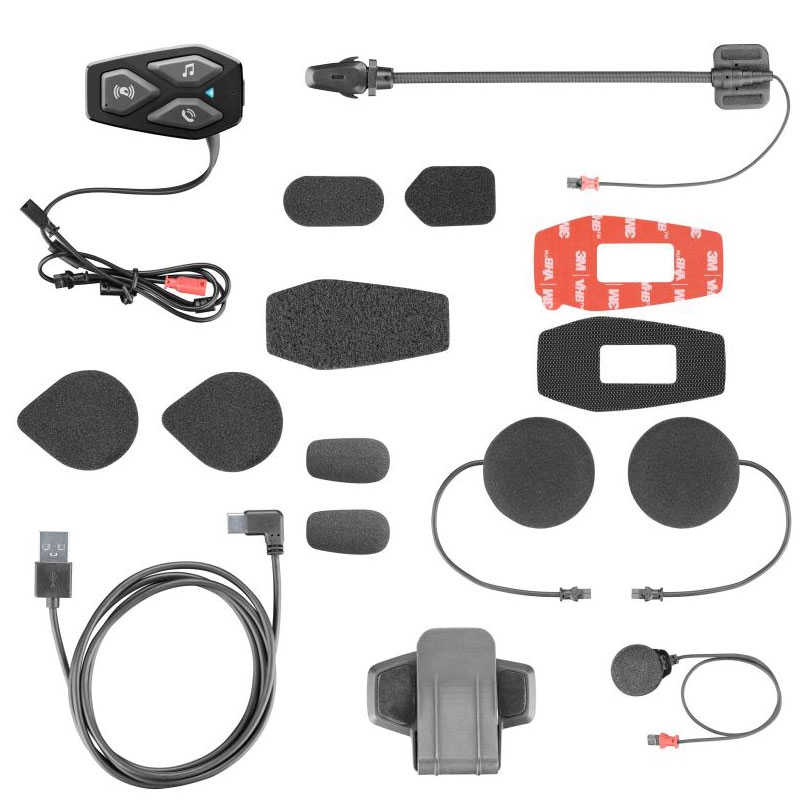 Bluetooth slušalice za zatvorene i otvorene kacige Interphone U-COM3 s HD zvučnicima