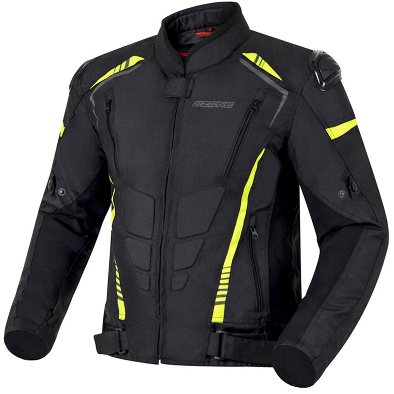 Motociklistička jakna Ozone Pulse crno-fluo žuta