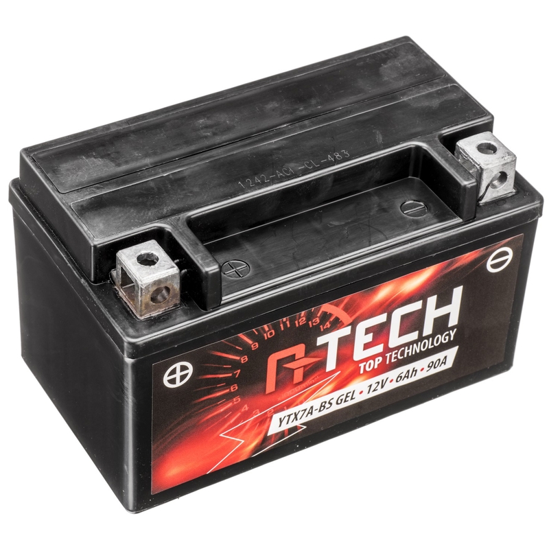 Gel baterija A-TECH 12V, YTX7A-BS GEL, 6Ah, 90A, bez održavanja
