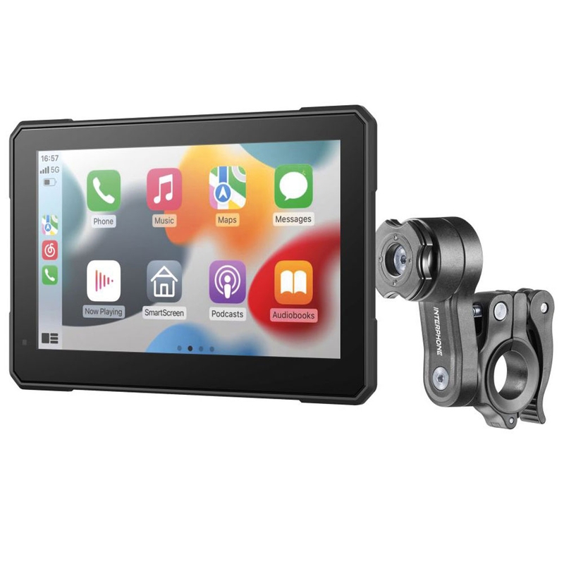 Interfon SYNC70 ESSENTIAL s Apple CarPlay i Android Auto zaslonom za motocikle