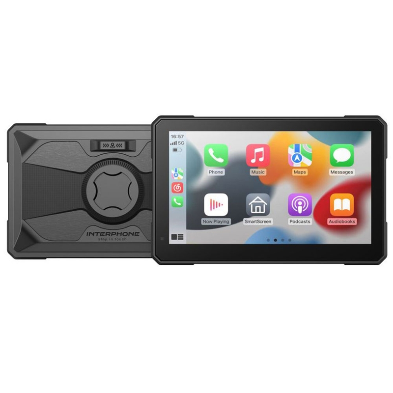 Interfon SYNC70 ESSENTIAL s Apple CarPlay i Android Auto zaslonom za motocikle
