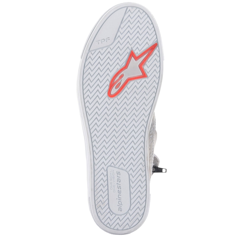 Alpinestars Stated motociklističke čizme svijetlo sive-fluo crveno-bijele