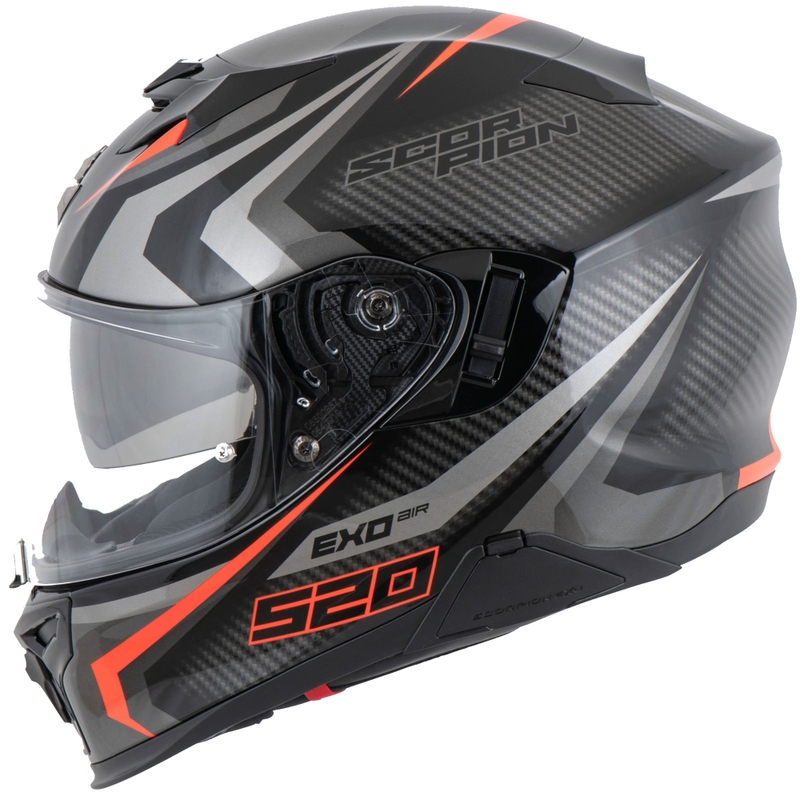 Scorpion EXO-520 EVO AIR TERRA kaciga za motocikle s punim licem, crno-srebrno-crvena rasprodaja