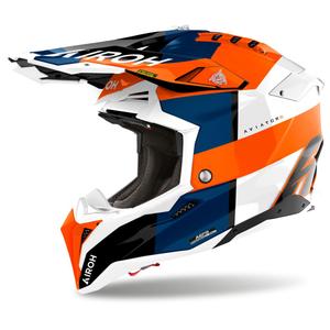 Motokros kaciga Airoh Aviator 3 Monarch sjajno narančasta