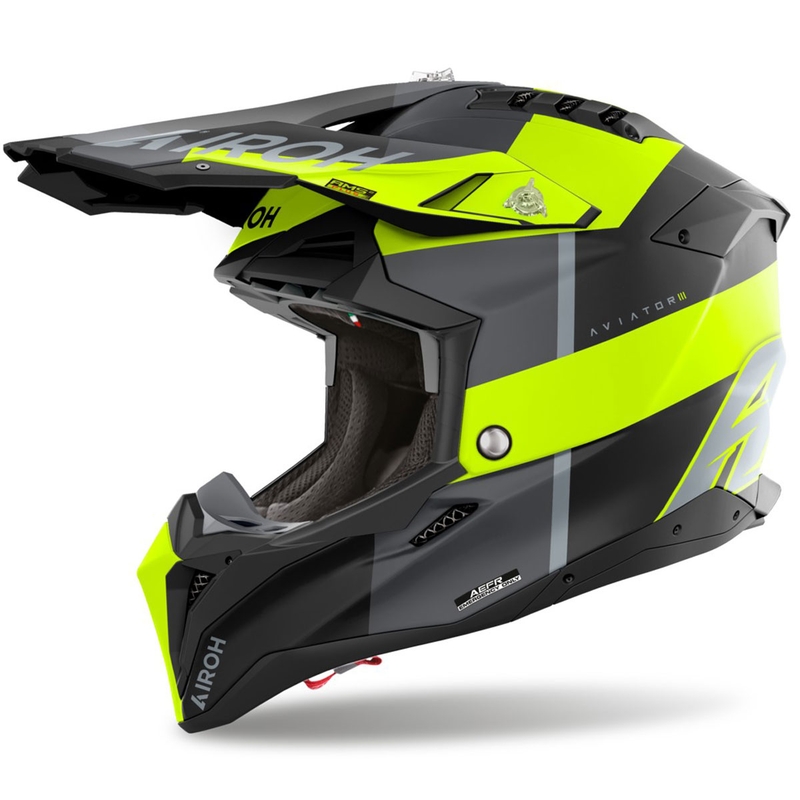 Airoh Aviator 3 Monarch motocross kaciga mat žuta