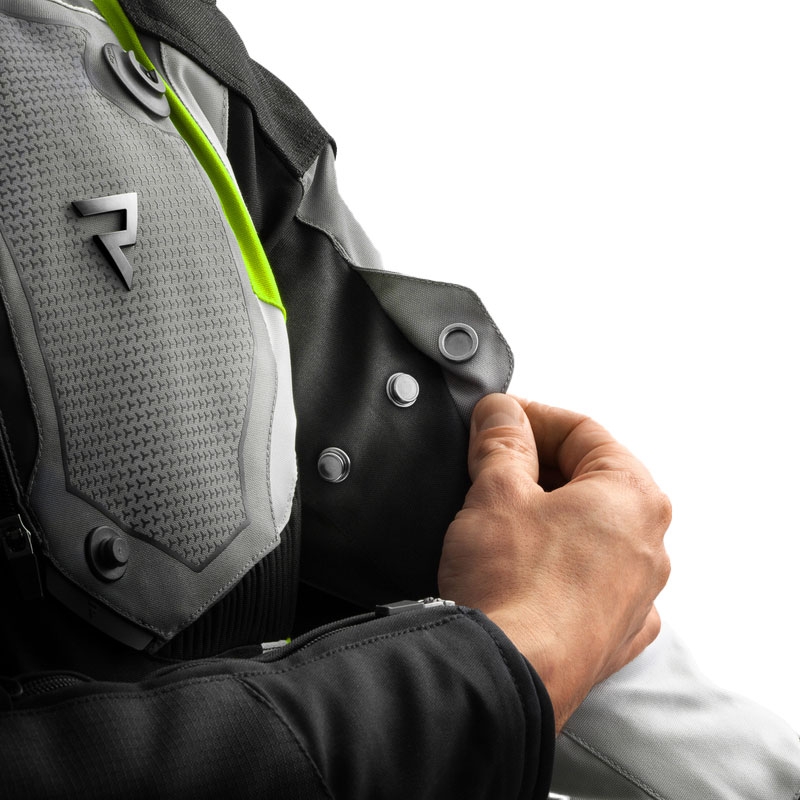 Rebelhorn Borg II motociklistička jakna crno-sivo-fluo žuta