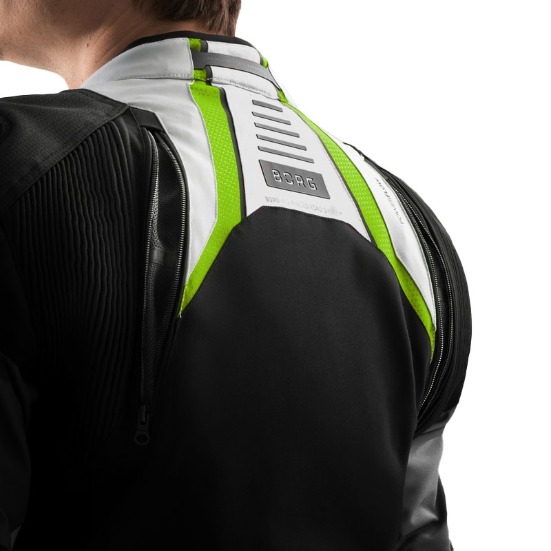 Rebelhorn Borg II motociklistička jakna crno-sivo-fluo žuta