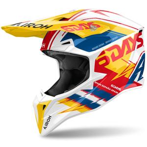 Motokros kaciga Airoh Wraaa Six Days Spain sjajna višebojna