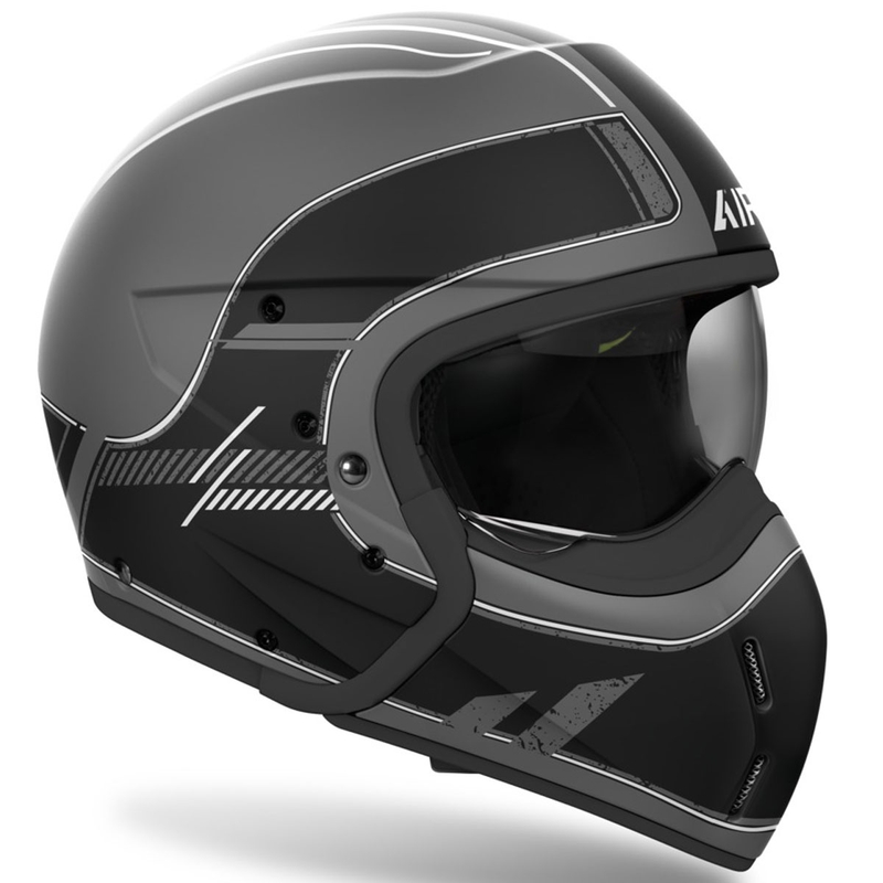 Modularna motociklistička kaciga Airoh J110 Raster mat crna