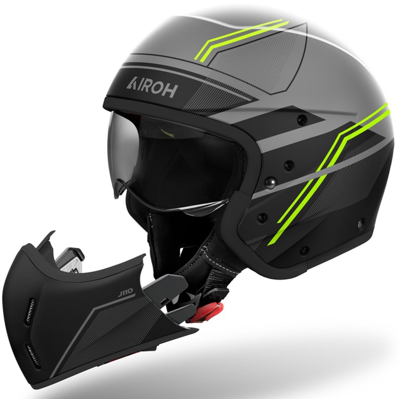 Modularna motociklistička kaciga Airoh J110 Slim mat žuta