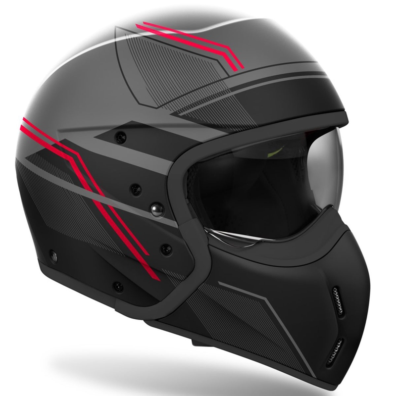 Modularna motociklistička kaciga Airoh J110 Slim mat crvena