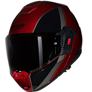 Preklopna motociklistička kaciga Nolan N120-1 Verniciatura Speciale N-COM 344 crno-crvena