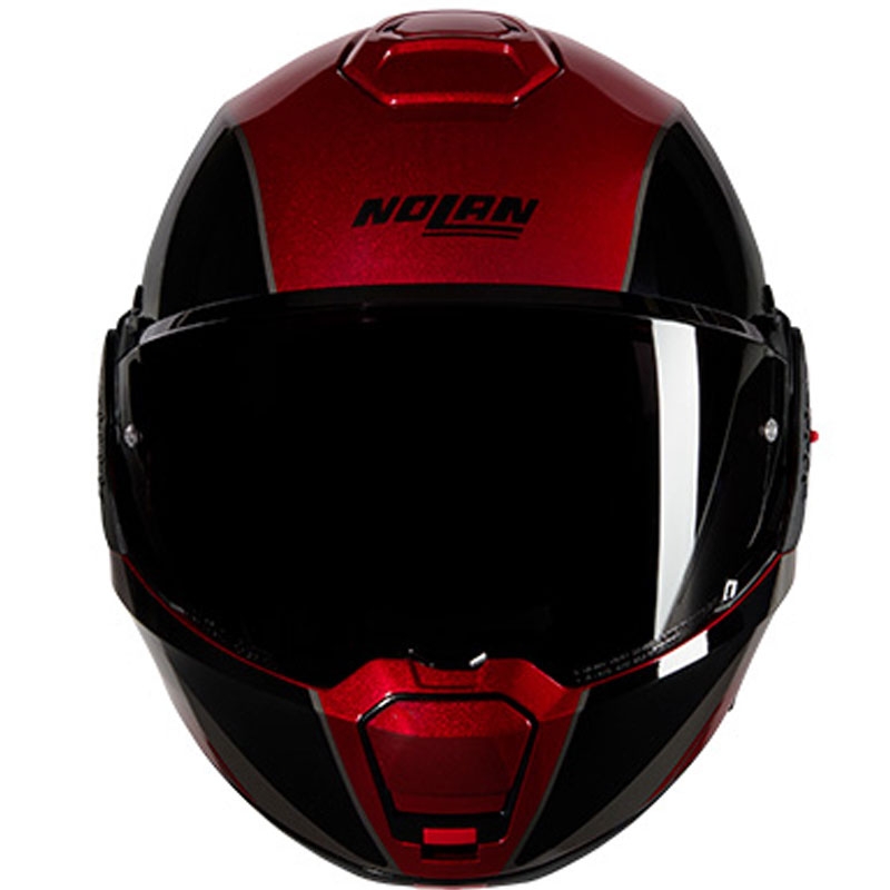 Preklopna motociklistička kaciga Nolan N120-1 Verniciatura Speciale N-COM 344 crno-crvena