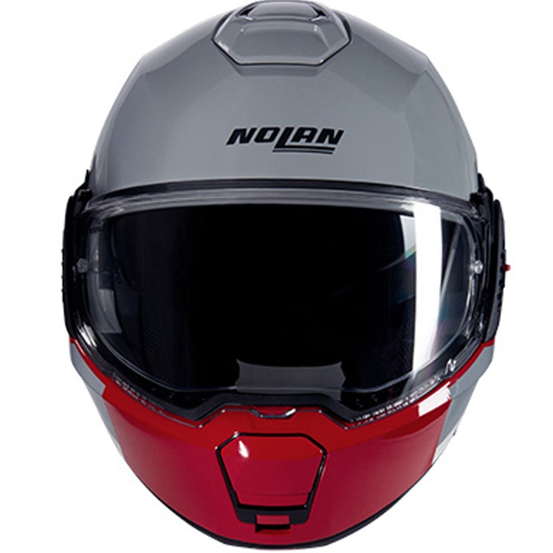 Preklopna motociklistička kaciga Nolan N120-1 Grafo N-COM 349 sivo-bijelo-crvena