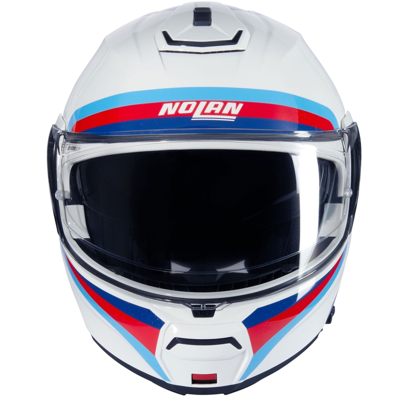 Preklopna motociklistička kaciga Nolan N100-6 Assoluto N-COM 347 bijelo-crveno-plava