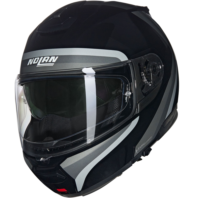 Preklopna motociklistička kaciga Nolan N100-6 Assoluto N-COM 349 crno-siva