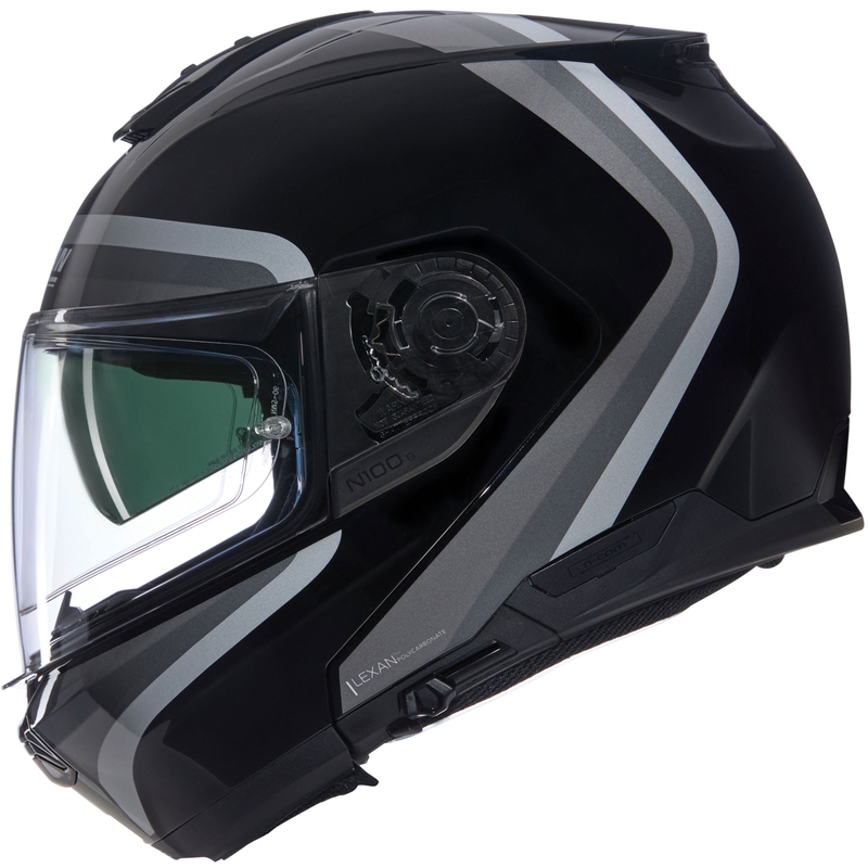 Preklopna motociklistička kaciga Nolan N100-6 Assoluto N-COM 349 crno-siva