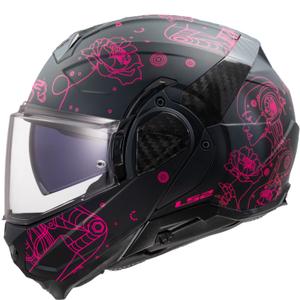 Preklopna motociklistička kaciga LS2 FF910 Advant II Sophia crno-roza