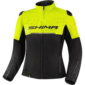 Ženska motoristička jakna Shima Drift crno-fluo žuta