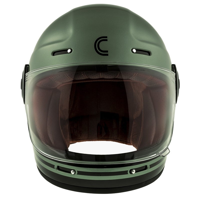 Cassida Fibre Super Hooligan kaciga za motocikle s punim licem, crno-zelena, sniženje - II. kvaliteta