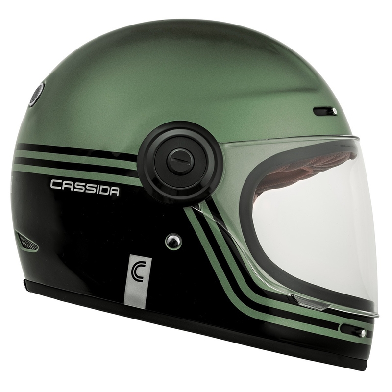Cassida Fibre Super Hooligan kaciga za motocikle s punim licem, crno-zelena, sniženje - II. kvaliteta