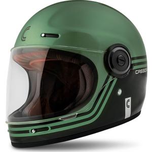 Cassida Fibre Super Hooligan kaciga za motocikle s punim licem, crno-zelena, sniženje - II. kvaliteta