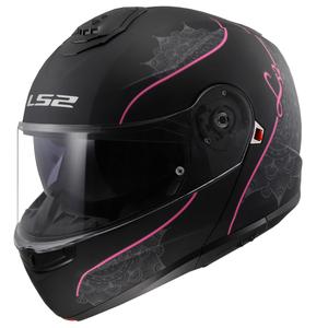 Kaciga na preklop LS2 FF908 Strobe II Lux crno-roza - II. kvaliteta