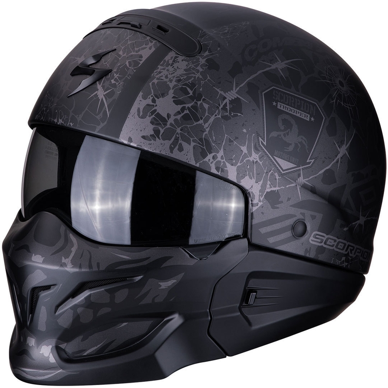 Kaciga Scorpion EXO-COMBAT Stealth crno-srebrna