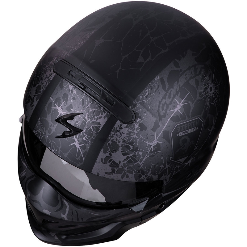 Kaciga Scorpion EXO-COMBAT Stealth crno-srebrna