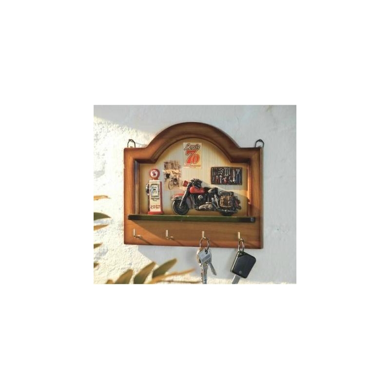 Drvena vješalica za ključeve - 4 kukice