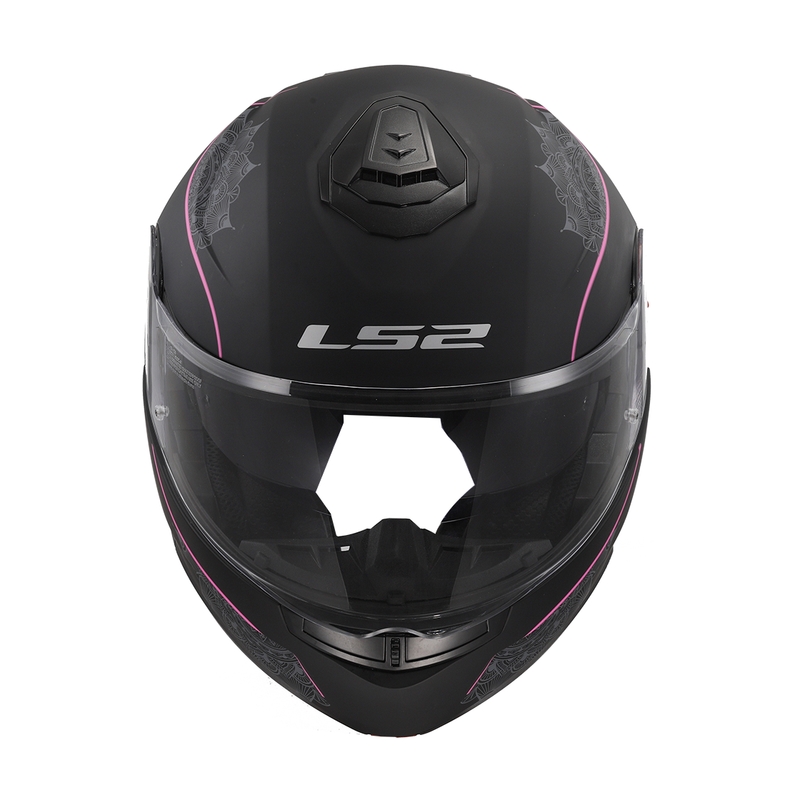Kaciga na preklop LS2 FF908 Strobe II Lux crno-roza