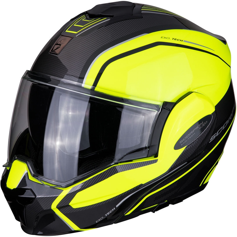 Scorpion EXO-TECH Time-Off preklopna kaciga fluo žuto-srebrna rasprodaja