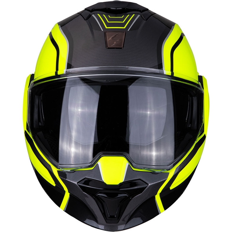 Scorpion EXO-TECH Time-Off preklopna kaciga fluo žuto-srebrna rasprodaja