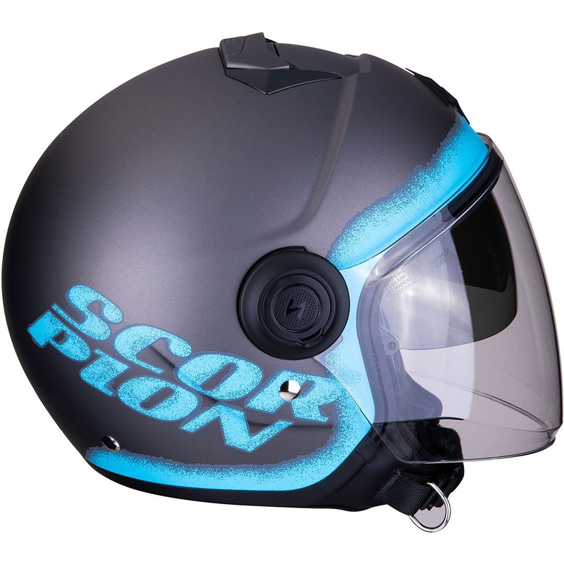 Otvorena motociklistička kaciga Scorpion EXO-CITY Blurr srebrno-plava