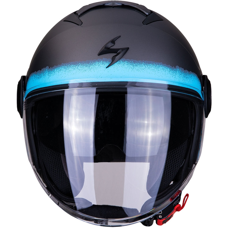 Otvorena motociklistička kaciga Scorpion EXO-CITY Blurr srebrno-plava