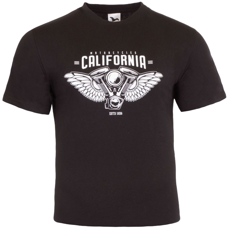 RSA Motorcycles California crna majica kratkih rukava