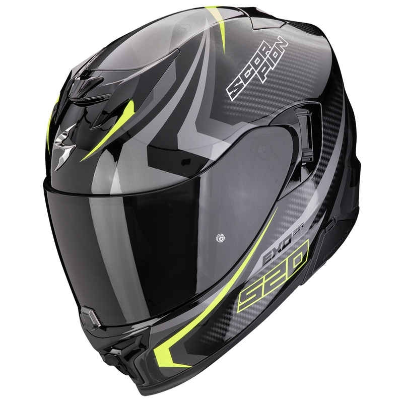 Scorpion EXO-520 EVO AIR TERRA kaciga za motocikle s punim licem, crno-srebrno-fluo žuta rasprodaja