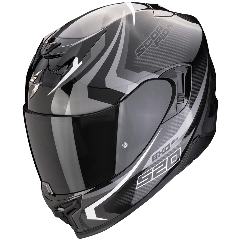 Scorpion EXO-520 EVO AIR TERRA kaciga za motocikle s punim licem, crno-srebrno-bijela rasprodaja