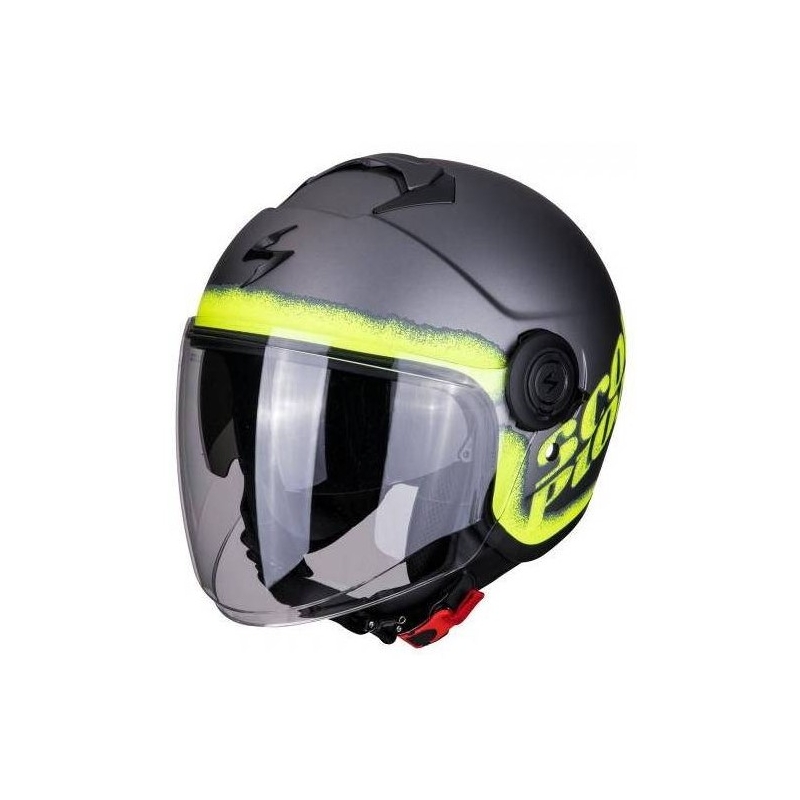 Otvorena motociklistička kaciga Scorpion EXO-CITY Blurr srebrno-fluo žuta