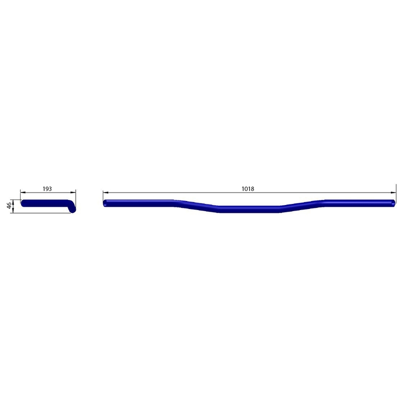 Upravljač za motocikle Highsider Pro Wide Bar L11 1" inč, 95 mm krom