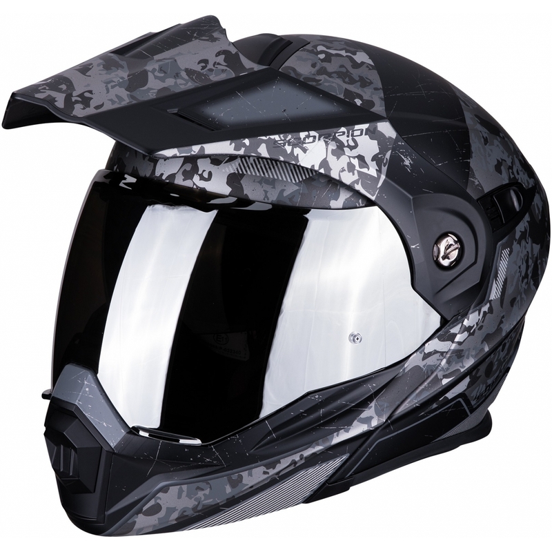 Scorpion ADX-1 Battleflage preklopna enduro kaciga crno-srebrna rasprodaja