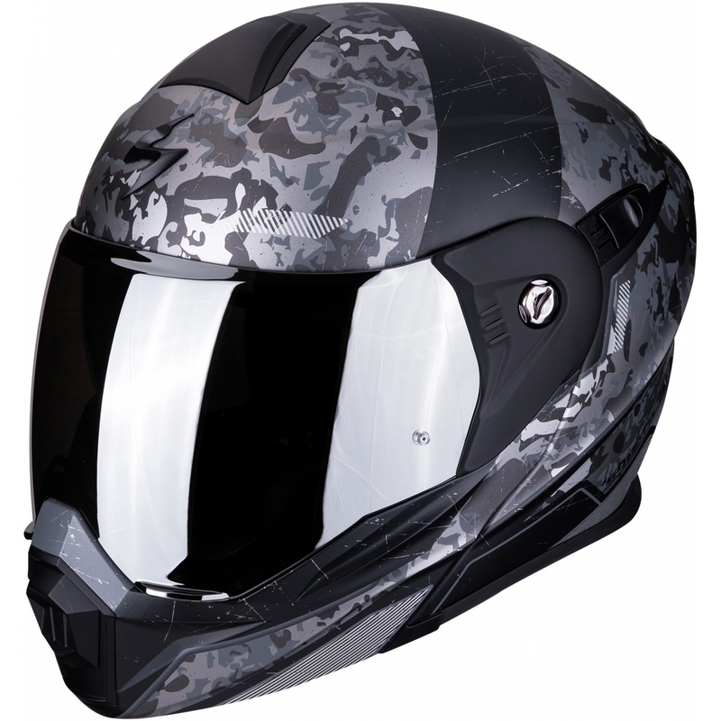 Scorpion ADX-1 Battleflage preklopna enduro kaciga crno-srebrna rasprodaja