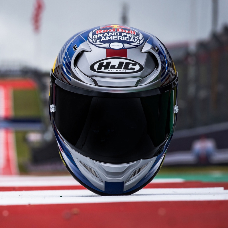 Integralna motociklistička kaciga HJC RPHA 12 Red Bull Austin GP II MC21 plavo-siva