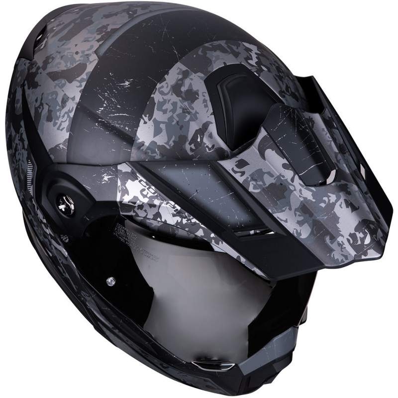 Scorpion ADX-1 Battleflage preklopna enduro kaciga crno-srebrna rasprodaja