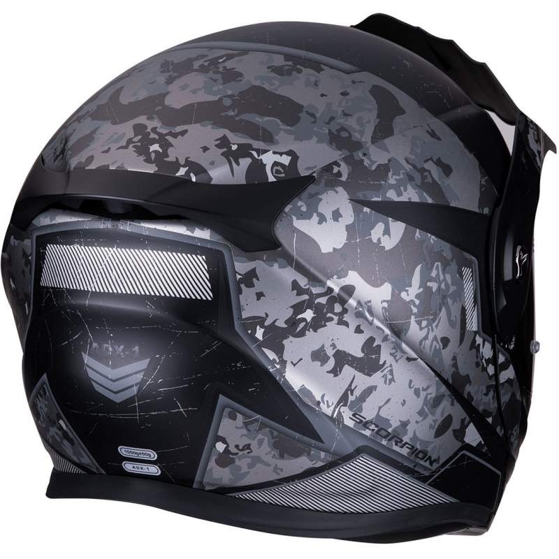 Scorpion ADX-1 Battleflage preklopna enduro kaciga crno-srebrna rasprodaja
