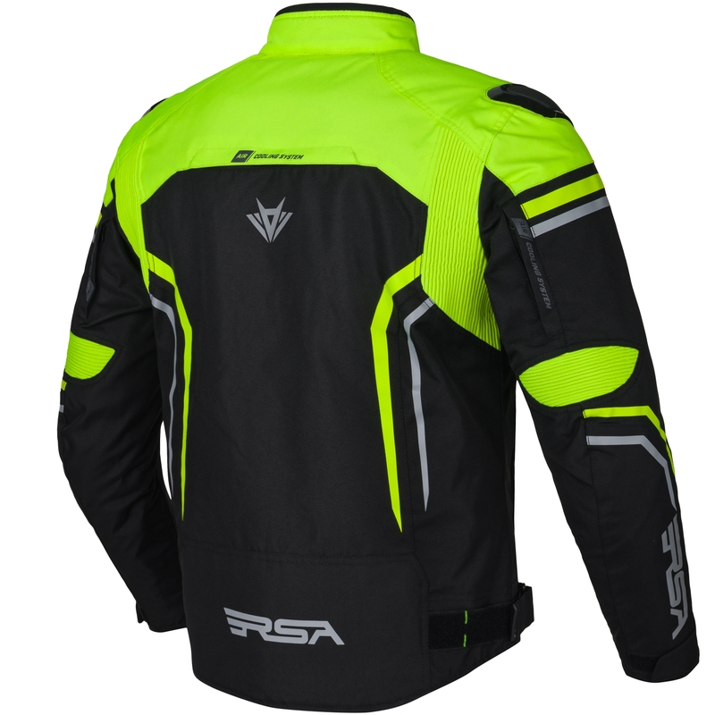 Motociklistička jakna RSA Compact 2 EVO crno-sivo-fluo žuta
