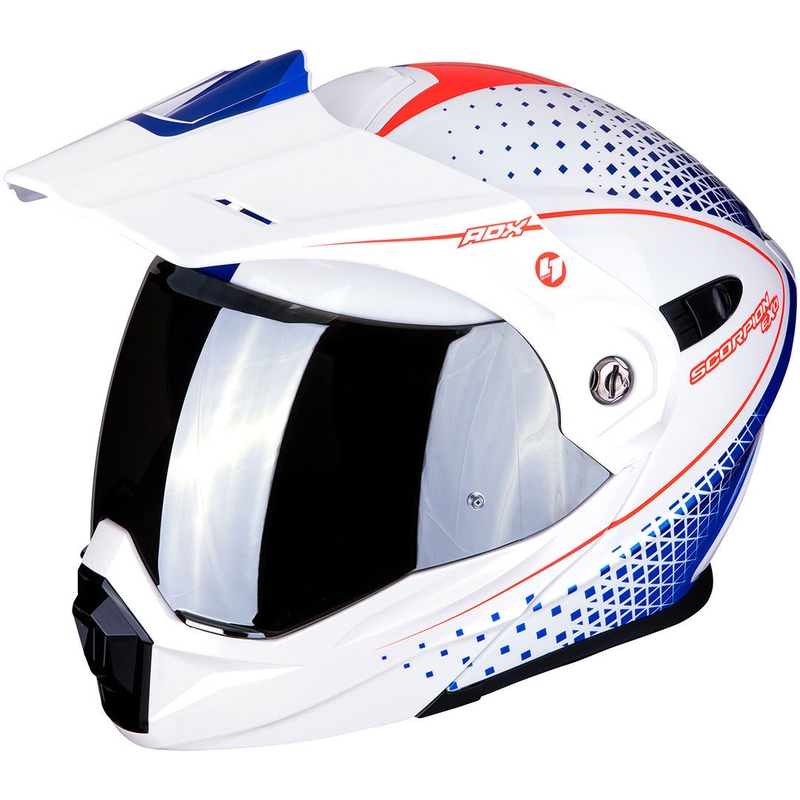 Scorpion ADX-1 Horizon flip up enduro kaciga bijelo-crveno-plava rasprodaja